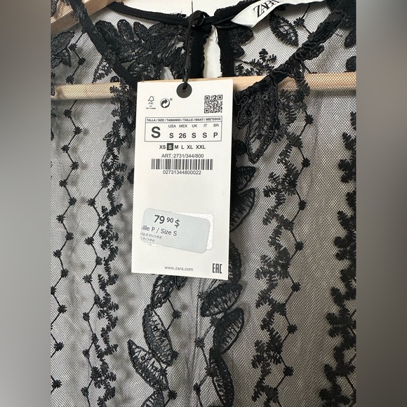 🚨SOLD🚨Zara Embroidered Sheer Dress - Picture 4 of 7